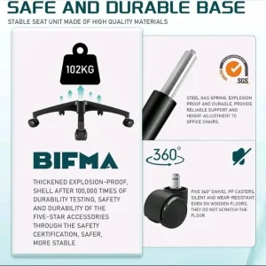 Durrafy Ergonomic Office Chair Black - Image 6