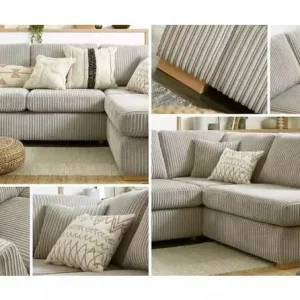 Light grey corner sofa - Image 3