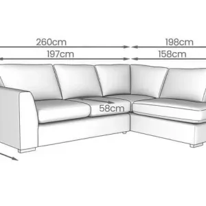 Light grey corner sofa