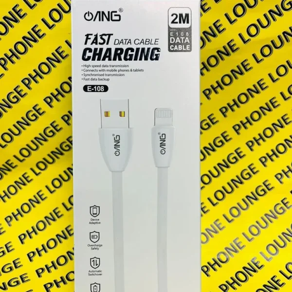 ANG Fast Charging Lightning USB Cable 2m Long