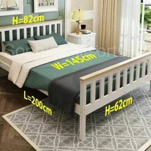 Double bed, shaker bed, wooden bed, with double mattress, bargain, Deliver - Image 4