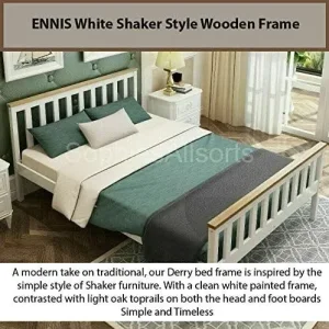 Double bed, shaker bed, wooden bed, with double mattress, bargain, Deliver