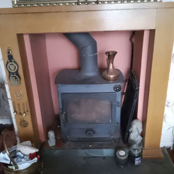 wooden fire surround