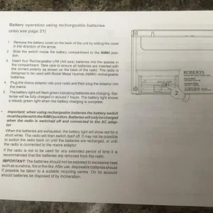 Roberts Ecologic 1 DAB/FM RDS digital portable radio, mains/ battery with built in battery charger - Image 3