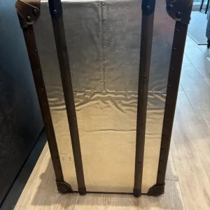 2 x silver metal trunk style side table drawers / bedside drawers - Image 7