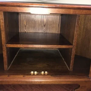 Solid Dark Oak Corner TV Unit - Image 3