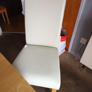 AS NEW PINE TABLE AND 2 X CHAIRS - Image 2