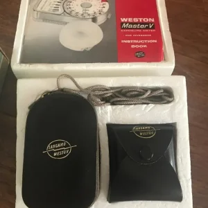 Weston Master V Exposure Meter and Invercone with leather case - Image 2