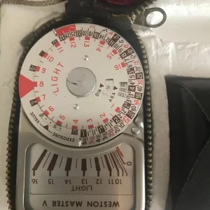 Weston Master V Exposure Meter and Invercone with leather case