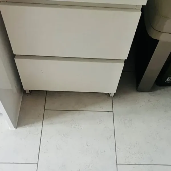 White Wooden Bedside Tables - Fair Condition