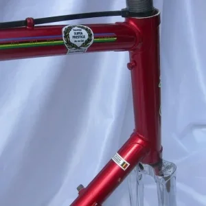 EDDY MERCKX PROFESSIONAL FLAME RED FLAT CROWN 60.5cm CTC FRAME & FORKS USED CON - Image 3