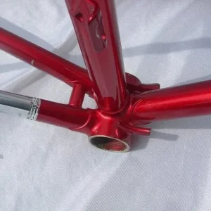 EDDY MERCKX PROFESSIONAL FLAME RED FLAT CROWN 60.5cm CTC FRAME & FORKS USED CON - Image 5
