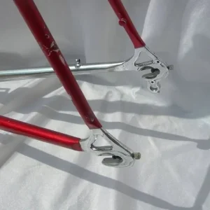 EDDY MERCKX PROFESSIONAL FLAME RED FLAT CROWN 60.5cm CTC FRAME & FORKS USED CON - Image 8