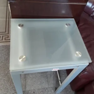 Chrome & frosted glass side table Low Cost Moves 2nd Hand Furniture STALYBRIDGE SK15 3DN - Image 3
