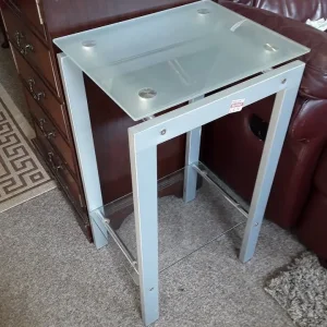 Chrome & frosted glass side table Low Cost Moves 2nd Hand Furniture STALYBRIDGE SK15 3DN