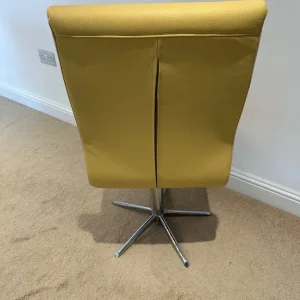 8x Mustard Leather Dining Chairs - Image 5