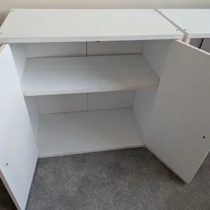 Kallax style storage pink and white shelving/cupboards - Image 4