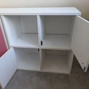 Kallax style storage pink and white shelving/cupboards - Image 5