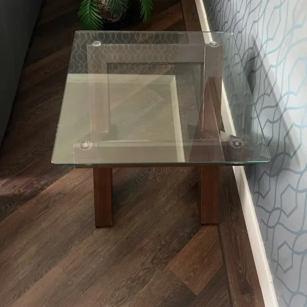 Glass coffee table