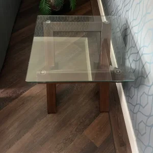Glass coffee table