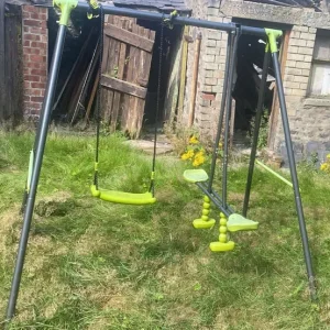 Seasaw and swing set