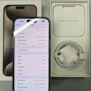 iPhone 15 Pro Max 256Mb Natural Titanium - like new