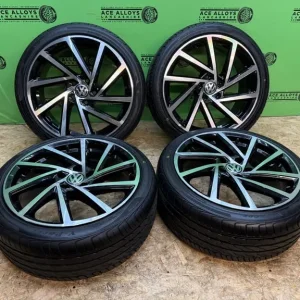 *BRAND NEW* VW GOLF R SPIELBERG STYLE 18” 5x112 ALLOY WHEELS + NEW TYRES A3 CADDY GOLF SEAT SKODA - Image 3
