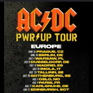 2 FRONT STANDING TICKETS FOR AC/DC AT MURRAYFIELD ON THURSDAY 21ST AUGUST