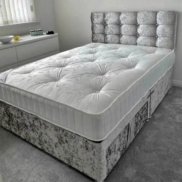 4ft 6in double bed with mattress and headboard