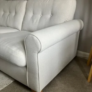 3 seater cream sofa - Image 2
