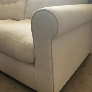 3 seater cream sofa - Image 5