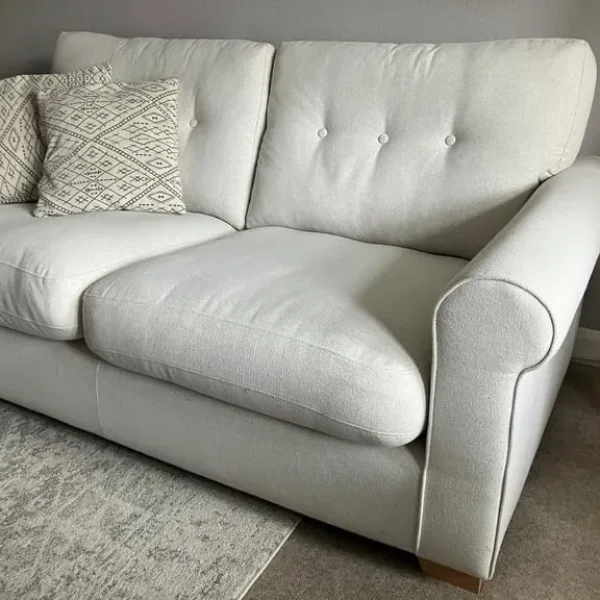 3 seater cream sofa