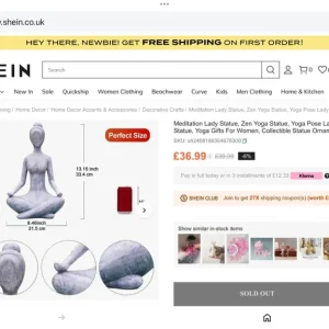 Lady yoga pose ornament - Image 3