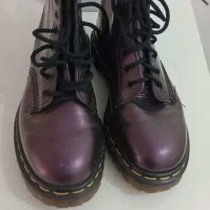 Dr Martens docs boots metallic purple made in England - Image 3