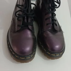 Dr Martens docs boots metallic purple made in England