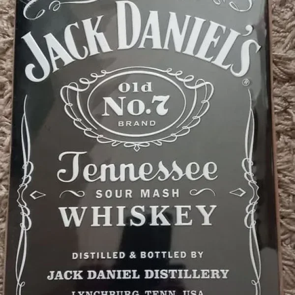 Jack Daniels tin sign.
