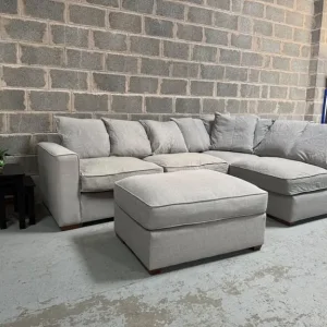 Furniture Village Legend Classic Back Fabric Corner Sofa RRP: £1795 - Image 5