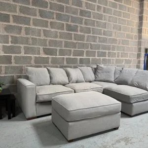 Furniture Village Legend Classic Back Fabric Corner Sofa RRP: £1795 - Image 6