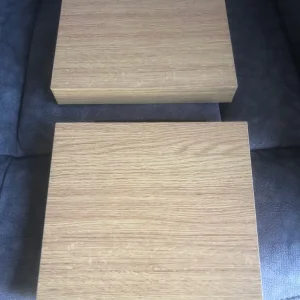 2x oak effect floating shelves