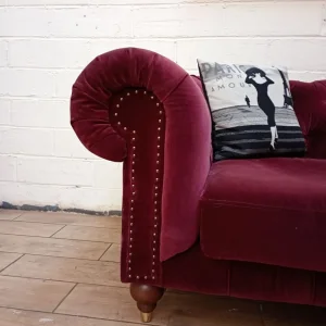 Swoon Winston 2 seater sofa in plum velvet RRP £2289 - Image 3
