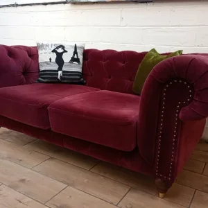 Swoon Winston 2 seater sofa in plum velvet RRP £2289 - Image 4