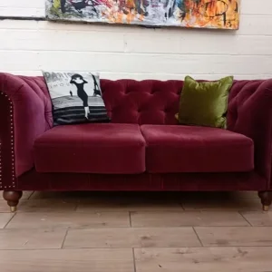 Swoon Winston 2 seater sofa in plum velvet RRP £2289 - Image 6