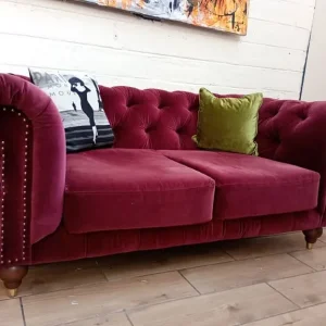 Swoon Winston 2 seater sofa in plum velvet RRP £2289 - Image 7