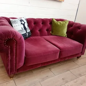 Swoon Winston 2 seater sofa in plum velvet RRP £2289 - Image 8