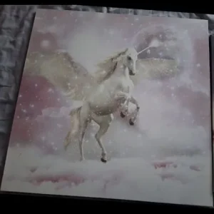 Large Unicorn Teddy & 3 Canvas Pictures - Image 2