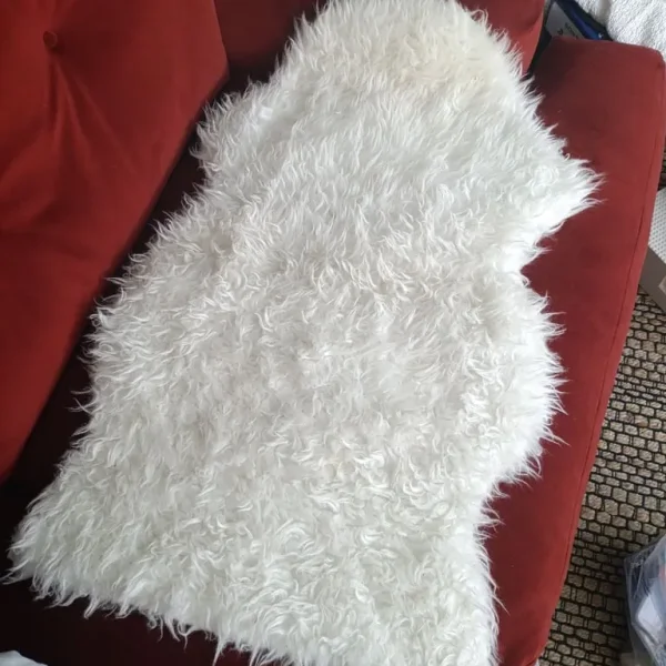 Faux Fur White Rug