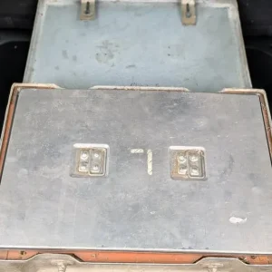 Vintage Heavy Metal Trunk Military Box Storage Chest Insulated Inner Box + Lid - Image 6