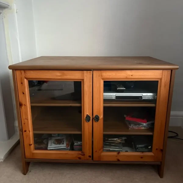 Solid oak TV cabinet