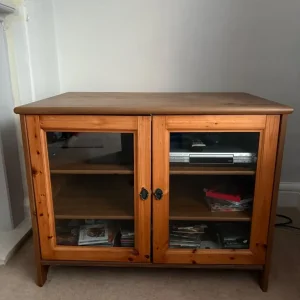 Solid oak TV cabinet