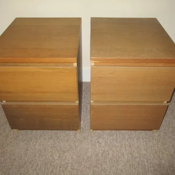Pair of Two-Drawer Ikea Bedside Tables
